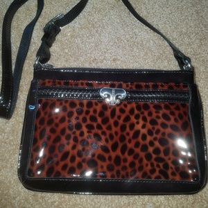 Brighton Leopard Print Leather Crossbody Ba